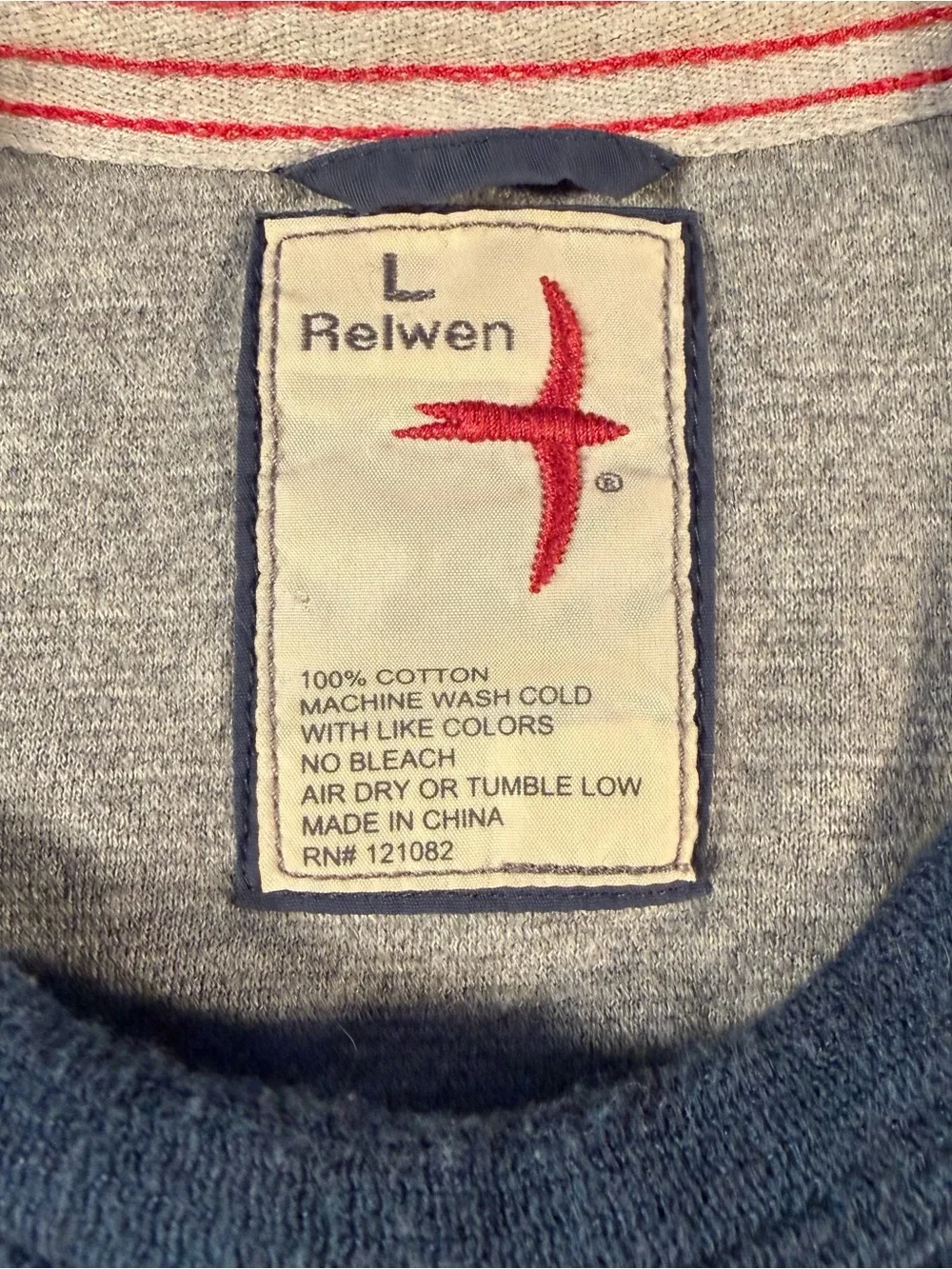 Relwen Crewneck Pocket Sweater in Dusty Blue
